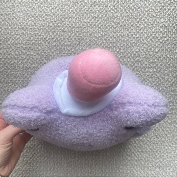 Cuddle Barn Plush Goals Boba Frog Plushie Stuffed Animal Fuzzy Purple Pink - Picture 3 of 5